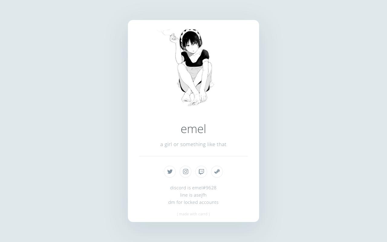 Carrd profile picture for @emel